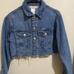 cropped jean jacket